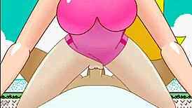 peach bikini babe rides cowgirl in pov swimsuit action