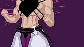 muscular bodybuilder dominates sexy brunette in street fight game