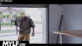 can you believe this tall redhead milf finally gets dominated into amazon cock sucking?