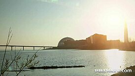 Vikalina Drains Cock with Face Cumshot in Private Young Shaved Ride Session