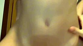 front view as amateur girlfriend rides cowgirl perfect tits bouncing