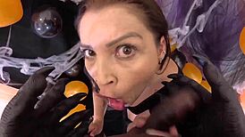 Lobisomem pounds pumpkin woman's tight ass halloween night big black cock moans! 🎃🍆 No escape!