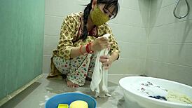 Cute Indian Maid Gets Horny While Working
