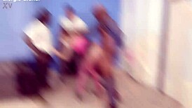 hey, wanna peek behind scenes with dina joy and dulce meylene's gangbang anal slut fest?