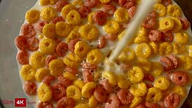 jennifer flex rides cock then takes anal doggystyle in kitchen before work