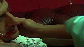 Behind closed doors brunette mom gets fucked hard