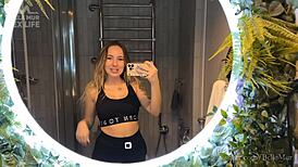 i turned shy eva tender into naughty lesbian licker 😘 wet pussy kisses in kitchen by bella mur