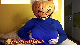 happy halloween pervs!! my big boobs pumpkin cam 10/31