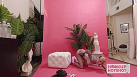 bts sasha beart's huge natural tits milked sloppy by bryan gozzling backstage