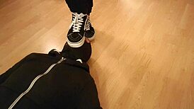 craving the forbidden thrill of eating from under mistress's worn sneakers?