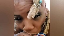 Princess Hayze Ebony Pornstar Deepthroats Cock Like Pro in College Slut Round 2 Oral