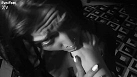 she cant get enough of ravenas sexy feet in femdom play