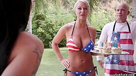 Stepdad Delivers Anal Pounding to Goth Teen 18+ and Wife