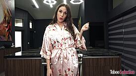 your stepmom amiee cambridge spreads wide to be your tasty snack