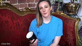 morning coffee cei jerk off instructions with cute chubby milf clara dee