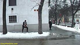 Redhead BBW Milf's Outdoor Public Peeing Fetish Exposed