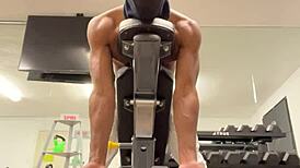 Bodybuilder Lifts College Ladies with Strong Biceps During Outdoor Sex