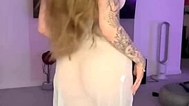 Dirty Brunette With Huge Melons And Ass Dances Spanks And Fingers Herself Wildly