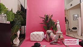 bts sasha beart's huge natural tits milked sloppy by bryan gozzling backstage