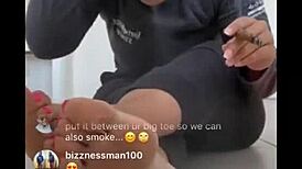 Instagram Ebony Model Shows Off Dirty Kinky Feet Live