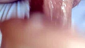 Daddy fingers tight pussy then fucks close-up with dirty talk