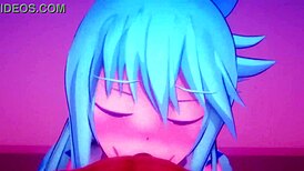 konosuba aqua sucks gloryhole cocks