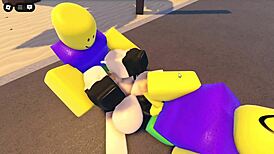 Emma Takes Rough Gangbang from 3 Guys on Whorblox Street