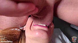 blindfolded taped mouth doll fucked ball suck messy facial cum