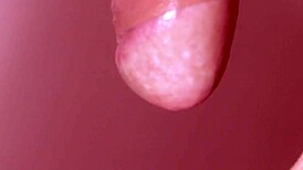 Russian college blonde Nastya slurps nasty cum-filled BJ