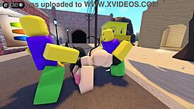 Emma Takes Rough Gangbang from 3 Guys on Whorblox Street