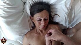 candi annie starts with solo toy play on her mature pussy then titty fucks and gulps hot cum down free version