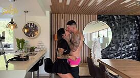 big tattooed stud pounds my fat pussy deep in homemade fuck