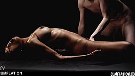 Black Girl Barbie Reyes Rous Cumflation Interracial Fuck Cum Filled Belly Pussy Load After Load Trailer