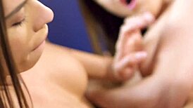 lovely teen lesbians facesitting 69 pussy licking to orgasm