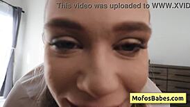 chloe rose's natural big tits bounce as blonde teen sucks charles dera's cock into her wet shaved cunt