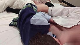 Japanese Schoolgirl Rides Cock in Uniform Creampie Amateur