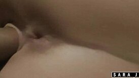 I banged Sara Jay's huge tits pussy riding her big clit fleshlight