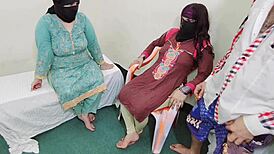 Two Indian Bhabhis Take Massive Anal in Hot 3some