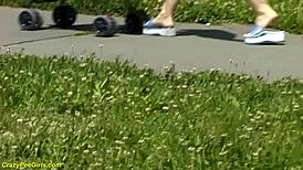 Redhead BBW Milf's Outdoor Public Peeing Fetish Exposed