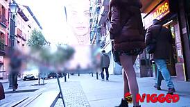 Spanish beauty melanie dior teases her hot shaved pussy craving that black monster cock