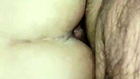 Husband rams wife's oiled ass in homemade anal screaming session