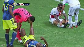 sexy colombian soccer babes peruvian style tease in tight sport uniforms