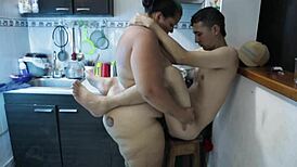 Milf Teases Stepson with Hot Cum-Filled Mouth Lesson