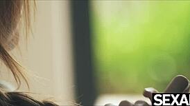 flexible lesbian tongue dives into redhead girlfriend's slick folds