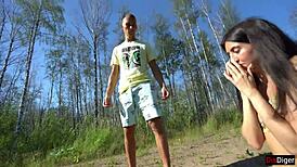 two couples swap fuck outdoors public creampie orgy 😈💦