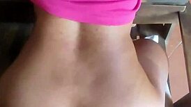 Submissive big ass stepsis takes hard doggy anal from stepdad shaking cheeks close-up