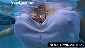 ryan smiles' huge natural tits bounce wildly outdoors