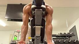 Bodybuilder Lifts College Ladies with Strong Biceps During Outdoor Sex