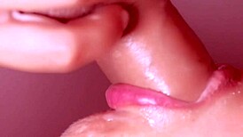 cheating wife sneaks close-up blowjob and swallows hubby's hot cum load in secret part 01