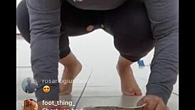 Instagram Ebony Model Shows Off Dirty Kinky Feet Live